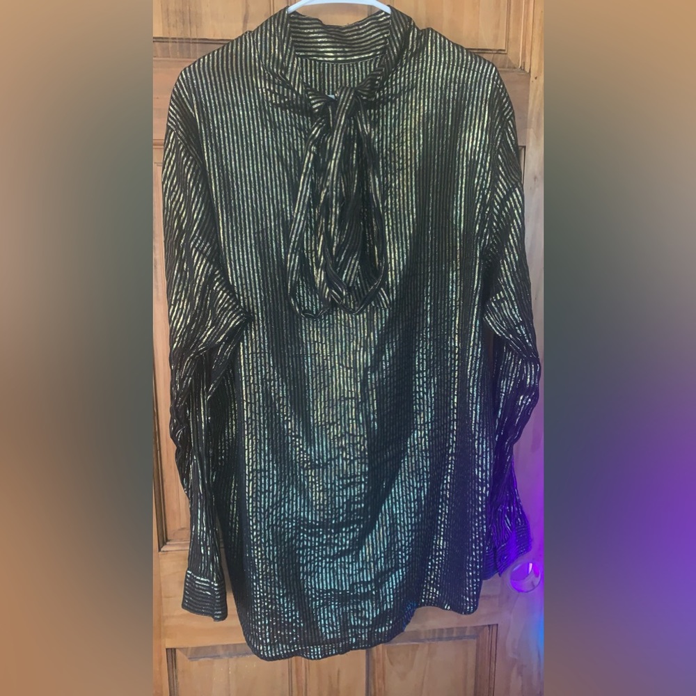 ASOS FLASHY GOLD STRIPES ELEGANT SHIRT